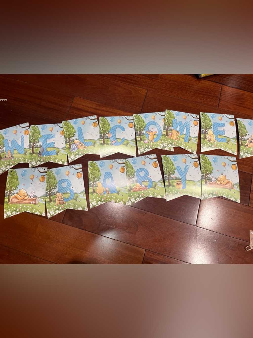 Welcome Baby Winnie the Pooh Banner Party Decoration new